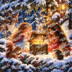 PatternPly® Full Coverage Enchanted Series Volume 4 Fall and Christmas Fairies 23 art scene artwork