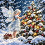 PatternPly® Full Coverage Enchanted Series Volume 4 Fall and Christmas Fairies 24 art scene artwork