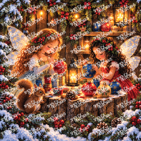 PatternPly® Transparent Enchanted Series Volume 4 Fall and Christmas Fairies 26 art scene artwork