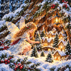 PatternPly® Full Coverage Enchanted Series Volume 4 Fall and Christmas Fairies 29 art scene artwork