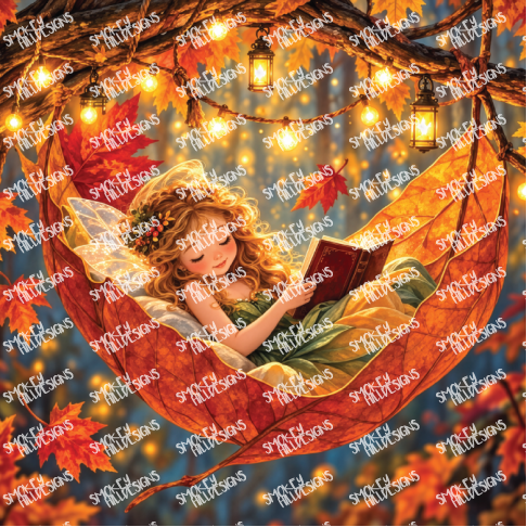 PatternPly® Full Coverage Enchanted Series Volume 4 Fall and Christmas Fairies 2 art scene artwork