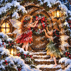PatternPly® Full Coverage Enchanted Series Volume 4 Fall and Christmas Fairies 30 art scene artwork