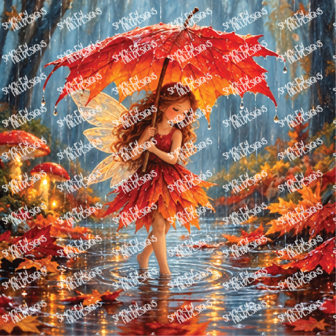 PatternPly® Transparent Enchanted Series Volume 4 Fall and Christmas Fairies 7 art scene artwork