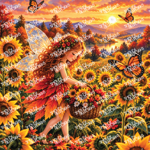 PatternPly® Transparent Enchanted Series Volume 4 Fall and Christmas Fairies 8 art scene artwork