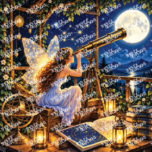 PatternPly® Full Coverage Enchanted Series Volume 5 Fairies by Moonlight 18 art scene artwork