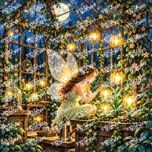 PatternPly® Full Coverage Enchanted Series Volume 5 Fairies by Moonlight 20 art scene artwork