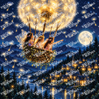 PatternPly® Full Coverage Enchanted Series Volume 5 Fairies by Moonlight 21 art scene artwork