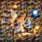 PatternPly® Full Coverage Enchanted Series Volume 5 Fairies by Moonlight 22 art scene artwork