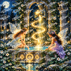 PatternPly® Full Coverage Enchanted Series Volume 5 Fairies by Moonlight 25 art scene artwork