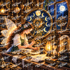 PatternPly® Full Coverage Enchanted Series Volume 5 Fairies by Moonlight 27 art scene artwork