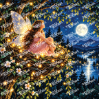 PatternPly® Full Coverage Enchanted Series Volume 5 Fairies by Moonlight 28 art scene artwork