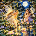 PatternPly® Full Coverage Enchanted Series Volume 5 Fairies by Moonlight 31 art scene artwork