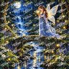 PatternPly® Full Coverage Enchanted Series Volume 5 Fairies by Moonlight 32 art scene artwork