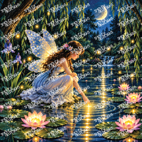 PatternPly® Full Coverage Enchanted Series Volume 5 Fairies by Moonlight 5 art scene artwork