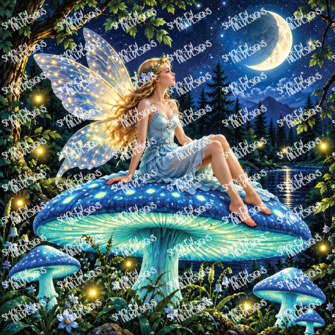 PatternPly® Full Coverage Enchanted Series Volume 5 Fairies by Moonlight 8 art scene artwork