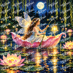 PatternPly® Full Coverage Enchanted Series Volume 5 Fairies by Moonlight 9 art scene artwork