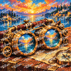 PatternPly® Full Coverage Enchanted Series Volume 6 Steampunk 15 art scene artwork