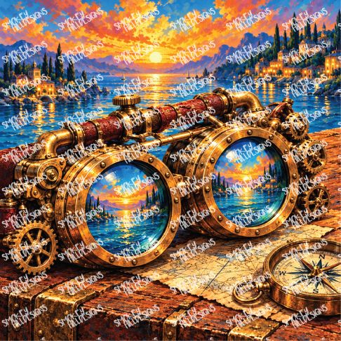PatternPly® Full Coverage Enchanted Series Volume 6 Steampunk 15 art scene artwork