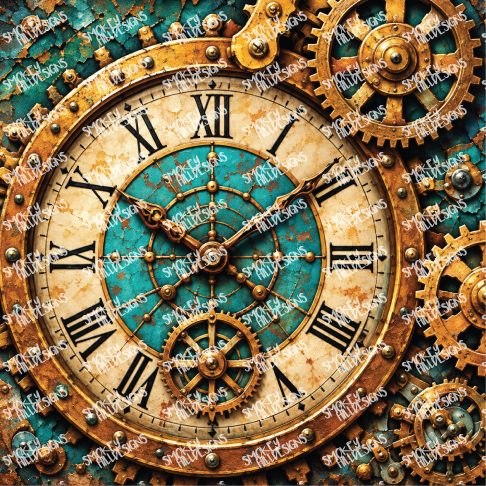 PatternPly® Transparent Enchanted Series Volume 6 Steampunk 17 art scene artwork