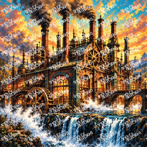 PatternPly® Full Coverage Enchanted Series Volume 6 Steampunk 25 art scene artwork