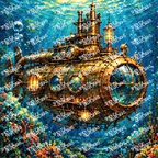 PatternPly® Full Coverage Enchanted Series Volume 6 Steampunk 27 art scene artwork