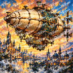 PatternPly® Full Coverage Enchanted Series Volume 6 Steampunk 28 art scene artwork