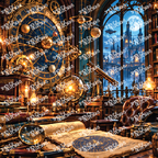 PatternPly® Full Coverage Enchanted Series Volume 6 Steampunk 9 art scene artwork