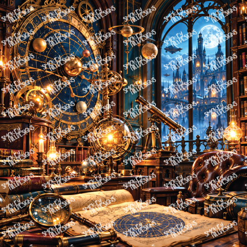 PatternPly® Full Coverage Enchanted Series Volume 6 Steampunk 9 art scene artwork