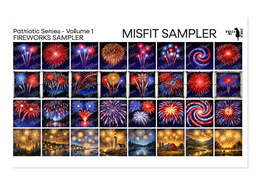 Misfit PatternPly® Transparent Fireworks Sampler