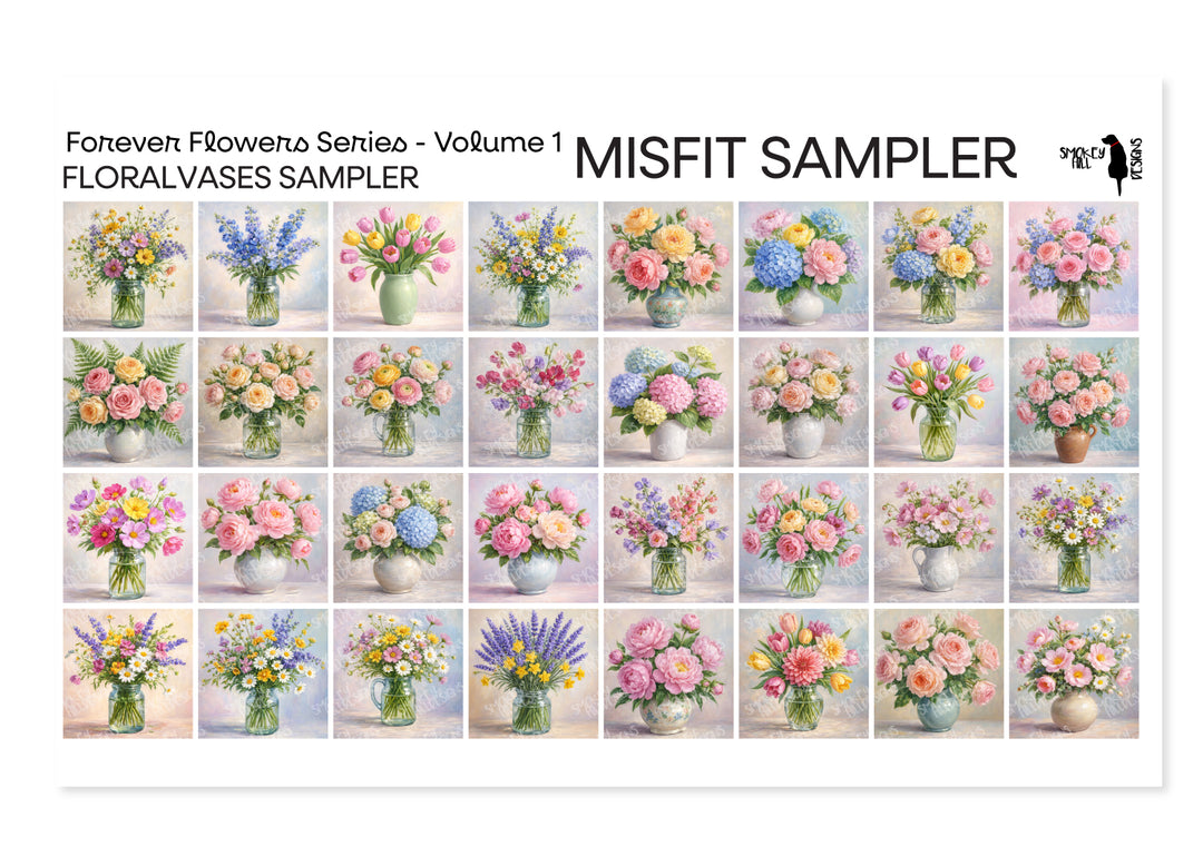 Misfit PatternPly® Transparent Floral Vases