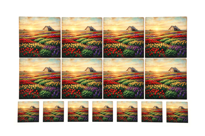 PatternPly® Full Coverage Sunrise Flower Fields 2 Sizes