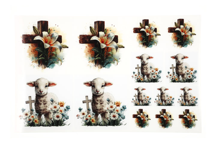 PatternPly® Full Coverage The Lamb and the Cross 3 sizes