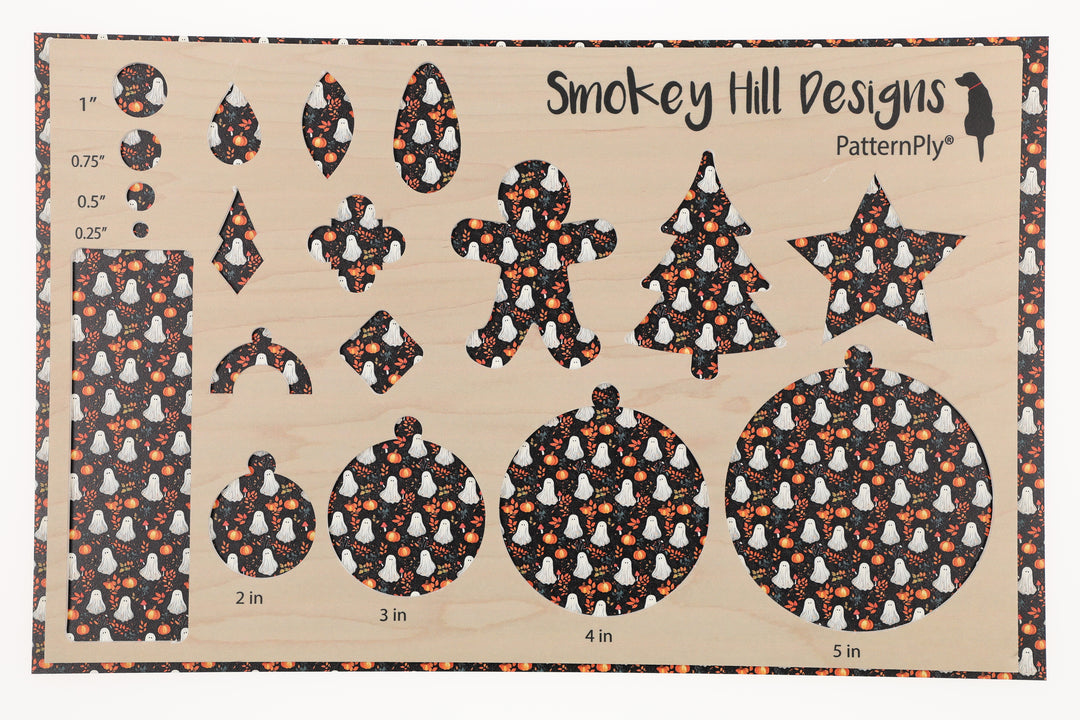 PatternPly® Transparent Ghosts and Mushrooms Micro