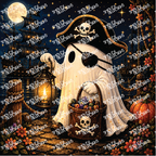PatternPly® Transparent Halloween Series Volume 1 Curious Little Spirits 11 art scene artwork
