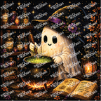 PatternPly® Transparent Halloween Series Volume 1 Curious Little Spirits 12 art scene artwork