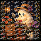 PatternPly® Transparent Halloween Series Volume 1 Curious Little Spirits 14 art scene artwork