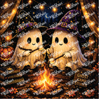 PatternPly® Transparent Halloween Series Volume 1 Curious Little Spirits 16 art scene artwork