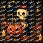 PatternPly® Transparent Halloween Series Volume 1 Curious Little Spirits 19 art scene artwork