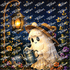 PatternPly® Transparent Halloween Series Volume 1 Curious Little Spirits 1 art scene artwork