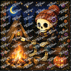 PatternPly® Transparent Halloween Series Volume 1 Curious Little Spirits 29 art scene artwork