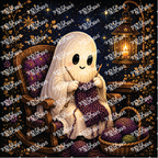 PatternPly® Transparent Halloween Series Volume 1 Curious Little Spirits 5 art scene artwork