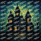 PatternPly® Transparent Halloween Series Volume 3 Haunted Whimsy 22 art scene artwork