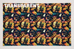 PatternPly® Transparent Haunted Houses sheet showing the pattern