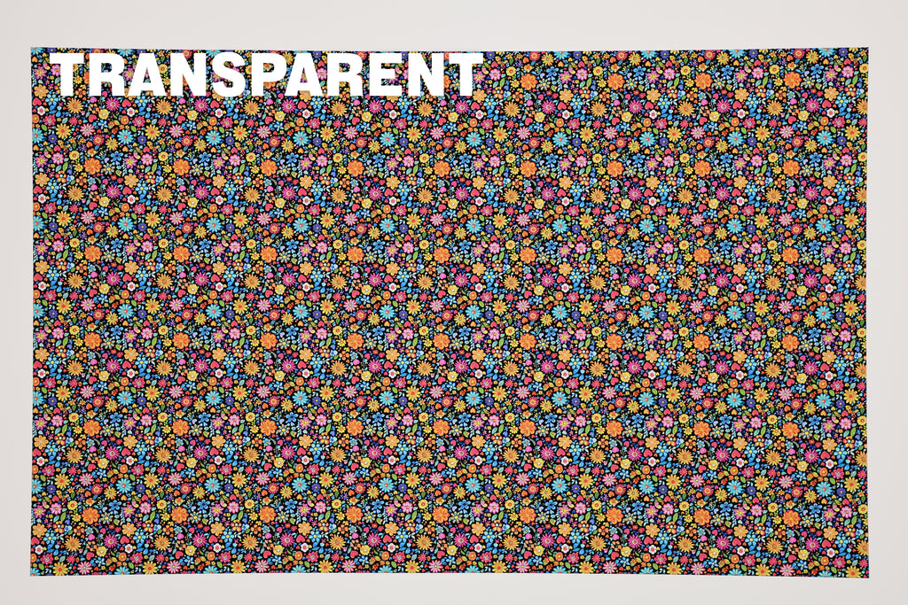 PatternPly® Transparent Hearts and Flowers Micro sheet showing the pattern