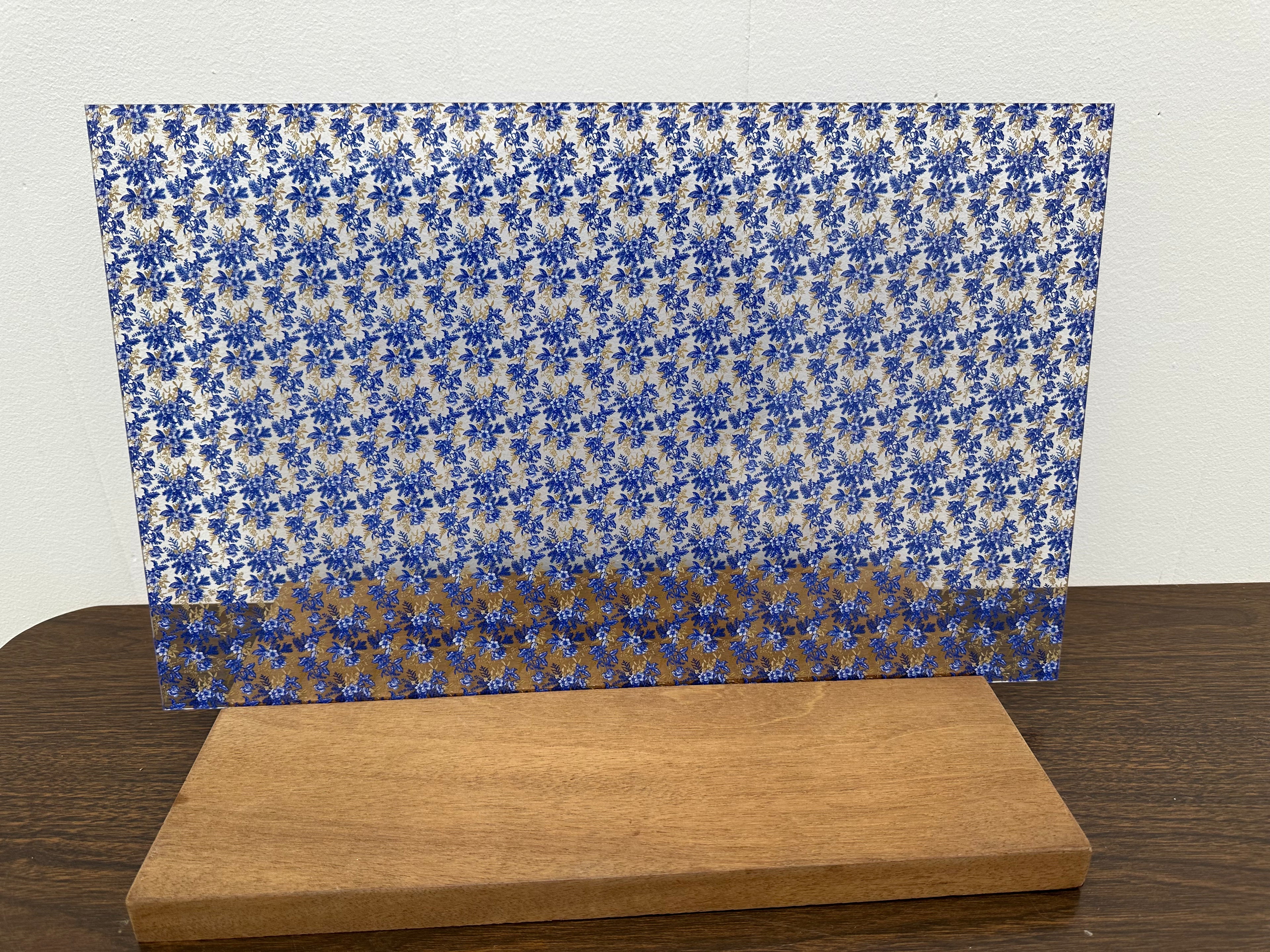 PatternPly® Scattered Blue, White, and Tan Vintage Christmas Floral product photo 3