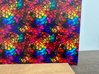 PatternPly® Full Coverage Shattered Rainbow Glass sheet showing the pattern