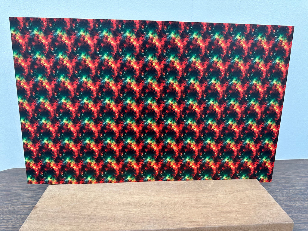 PatternPly® Full Coverage Green, Yellow, and Red Christmas Galaxy product photo 3
