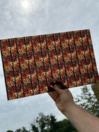 PatternPly® Transparent Stained Glass Fall Forest sheet showing the pattern