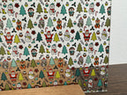 PatternPly® Scattered Micro Christmas Animals and Santas sheet showing the pattern