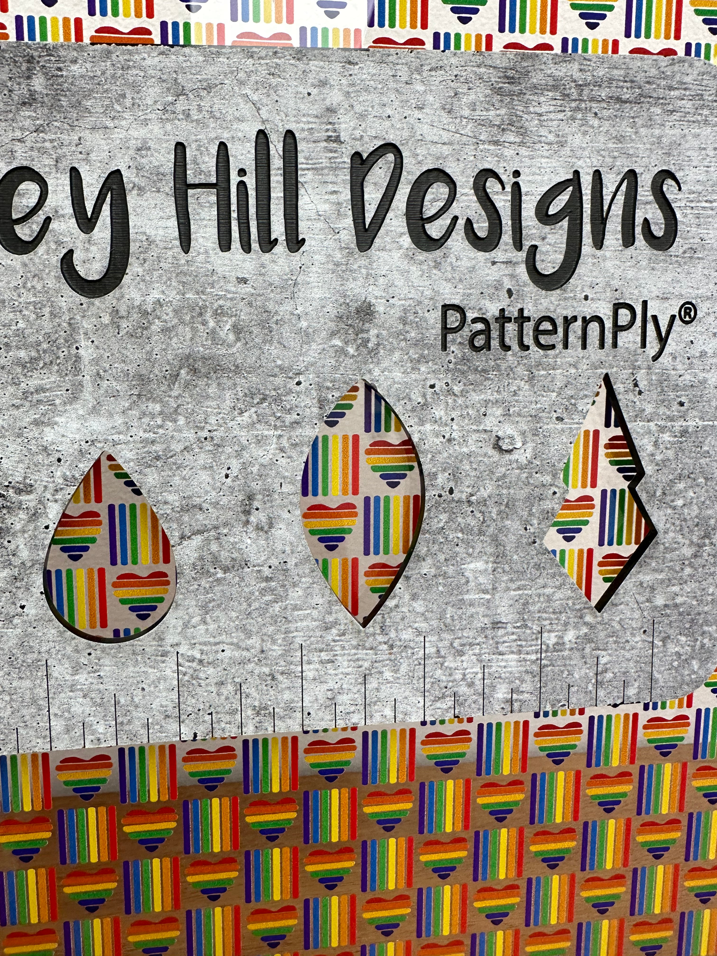 PatternPly® Scattered Rainbow Stripe Hearts and Boxes product photo 2